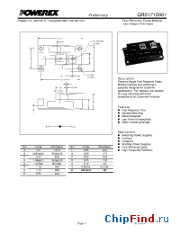 Datasheet QRS171D001 manufacturer Powerex