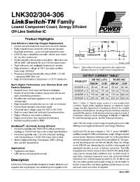 Datasheet LNK306P manufacturer Power Integrations