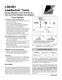 Datasheet LNK501G manufacturer Power Integrations
