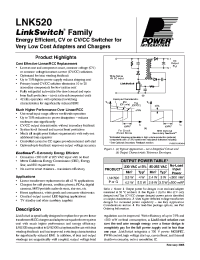 Datasheet LNK520G manufacturer Power Integrations