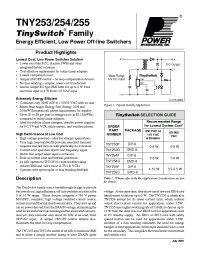 Datasheet TNY253P manufacturer Power Integrations