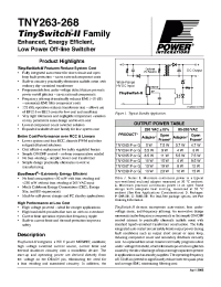 Datasheet TNY263PTL manufacturer Power Integrations