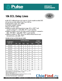 Datasheet ECLDL125 manufacturer Pulse