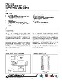 Datasheet P3C1256-15C manufacturer Pyramid