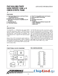 Datasheet P4C1024-15J3C manufacturer Pyramid