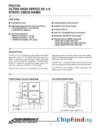 Datasheet P4C116-25SC manufacturer Pyramid