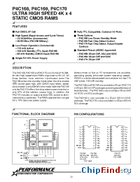 Datasheet P4C168-25C manufacturer Pyramid