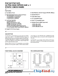 Datasheet P4C187-10C manufacturer Pyramid