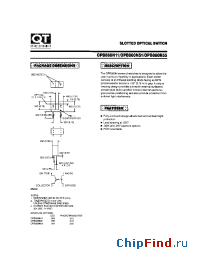 Datasheet OPB860N11 manufacturer QT