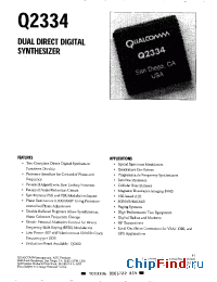 Datasheet Q2334 manufacturer Qualcomm