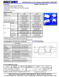 Datasheet CO12100 manufacturer Raltron