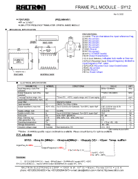Datasheet SY12-FREQ manufacturer Raltron