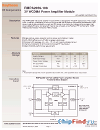 Datasheet RMPA2059-108 manufacturer Raytheon