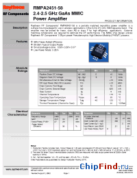 Datasheet RMPA2451-58 manufacturer Raytheon