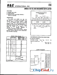 Datasheet SCL4514BE manufacturer R&E