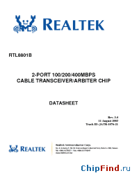 Datasheet RTL8180L manufacturer Realtek