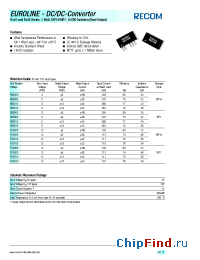 Datasheet R05A15 manufacturer Recom