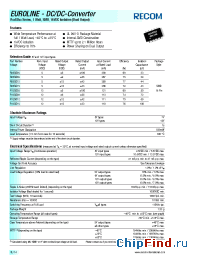 Datasheet R05SD05 manufacturer Recom