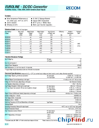 Datasheet R05SDH15 manufacturer Recom