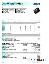 Datasheet R05SS09 manufacturer Recom