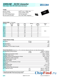 Datasheet R05V12 manufacturer Recom