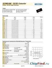 Datasheet RB-0509DH manufacturer Recom
