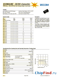 Datasheet RBM-0909D manufacturer Recom