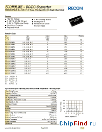 Datasheet REC10-XX05SRWLZ manufacturer Recom