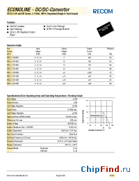 Datasheet REC2.2-1215SR manufacturer Recom