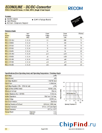 Datasheet REC2.2-243.3SU manufacturer Recom