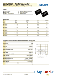 Datasheet REC3-1212SRWZ manufacturer Recom