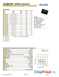 Datasheet REC3-XX05DRWZ manufacturer Recom