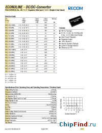 Datasheet REC5-XX09SRWLZ manufacturer Recom