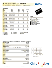 Datasheet REC5-XX15DRW manufacturer Recom