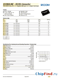 Datasheet REC8-XX05DRWL manufacturer Recom