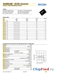 Datasheet RF-1209DH manufacturer Recom