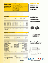 Datasheet RM-0912S manufacturer Recom