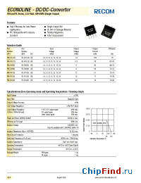 Datasheet RM-XX05S manufacturer Recom