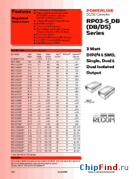 Datasheet RP03-1215SB manufacturer Recom