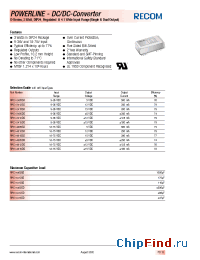 Datasheet RP03-xx12DD manufacturer Recom