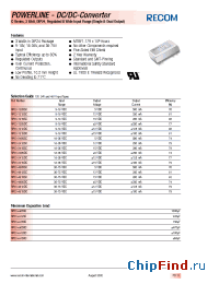 Datasheet RP03-xx12SC manufacturer Recom