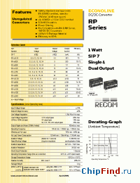 Datasheet RP-053.3S manufacturer Recom