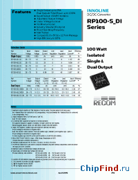 Datasheet RP100-483.3S manufacturer Recom