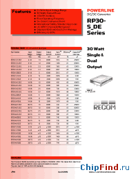 Datasheet RP30-241.5SE manufacturer Recom