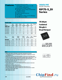 Datasheet RP75-483.31.8DI manufacturer Recom