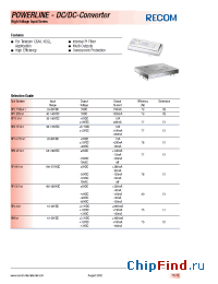 Datasheet RP8.7E1/x1 manufacturer Recom