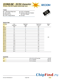Datasheet RS-2415 manufacturer Recom
