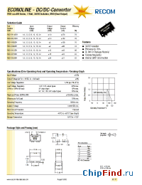 Datasheet RSD-1.815DH manufacturer Recom