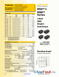 Datasheet RSS-0524 manufacturer Recom