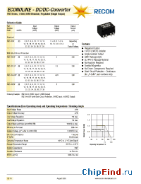 Datasheet RSZ-1009 manufacturer Recom